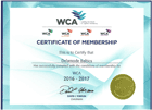 WCA MEMBERSHIP certificate