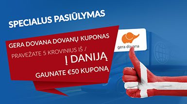 Specialus pasiūlymas servisui iš / į Daniją