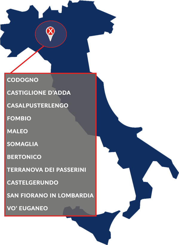 SERVICE ALERT - Regions of Italy have access restrictions in place