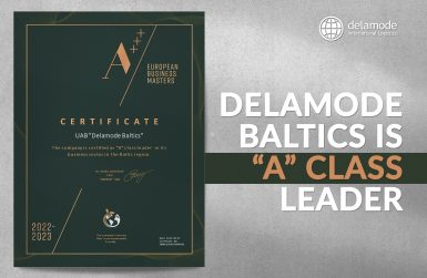 Delamode Baltics is certified as „A+“ company