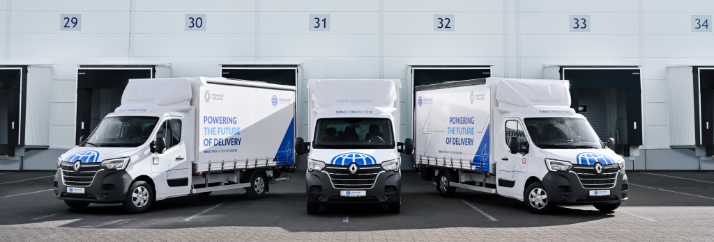 Delamode Baltics automobilių parką papildė 3 nauji elektriniai Renault Trucks E-Tech automobiliai