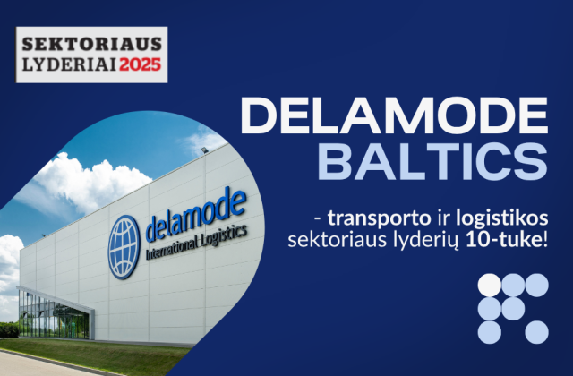 Delamode Baltics transporto ir logistikos sektoriaus lyderių dešimtuke.